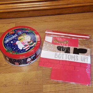 Christmas gift wrap beer bottle carrier bundle
